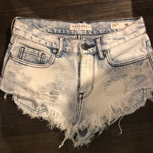 PacSun Destroyed Acid FESTIVAL SHORTIE SHORTS sz1